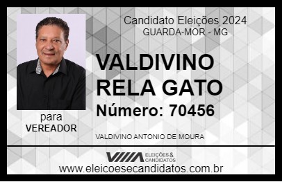 Candidato VALDIVINO RELA GATO 2024 - GUARDA-MOR - Eleições