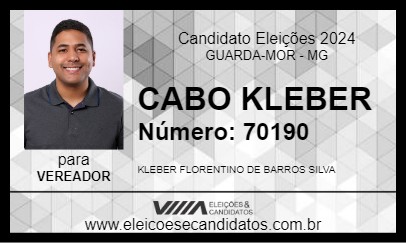 Candidato CABO KLEBER 2024 - GUARDA-MOR - Eleições