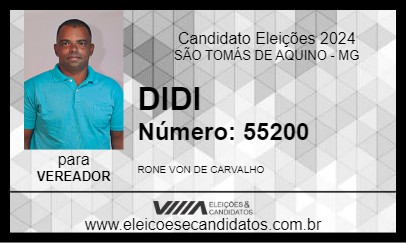 Candidato DIDI 2024 - SÃO TOMÁS DE AQUINO - Eleições