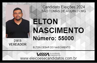 Candidato ELTON NASCIMENTO 2024 - SÃO TOMÁS DE AQUINO - Eleições