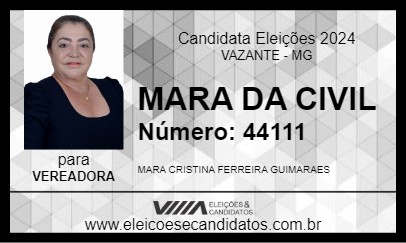 Candidato MARA GUIMARÃES 2024 - VAZANTE - Eleições