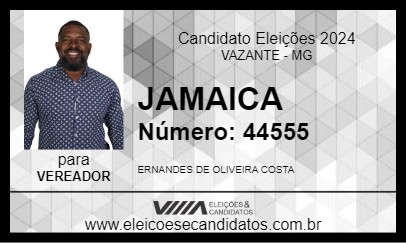 Candidato JAMAICA 2024 - VAZANTE - Eleições