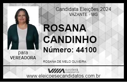 Candidato ROSANA CANDINHO 2024 - VAZANTE - Eleições