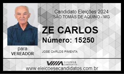 Candidato ZE CARLOS 2024 - SÃO TOMÁS DE AQUINO - Eleições