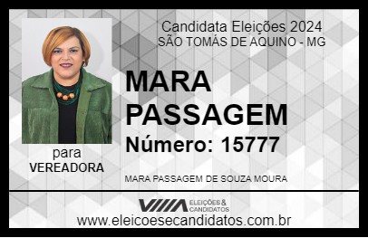 Candidato MARA PASSAGEM 2024 - SÃO TOMÁS DE AQUINO - Eleições