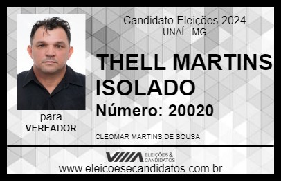 Candidato THELL MARTINS ISOLADO 2024 - UNAÍ - Eleições