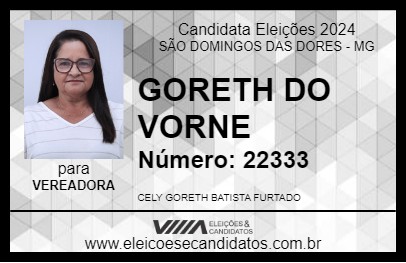 Candidato GORETH DO VORNE 2024 - SÃO DOMINGOS DAS DORES - Eleições