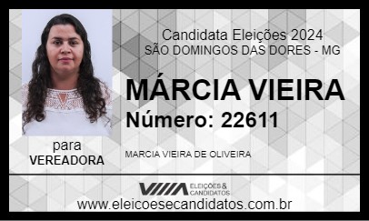 Candidato MÁRCIA VIEIRA 2024 - SÃO DOMINGOS DAS DORES - Eleições