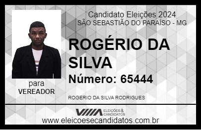 Candidato ROGÉRIO DA SILVA 2024 - SÃO SEBASTIÃO DO PARAÍSO - Eleições