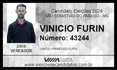 Candidato VINICIO FURIN 2024 - SÃO SEBASTIÃO DO PARAÍSO - Eleições