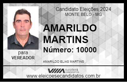 Candidato AMARILDO MARTINS 2024 - MONTE BELO - Eleições