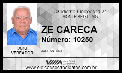 Candidato ZE CARECA 2024 - MONTE BELO - Eleições