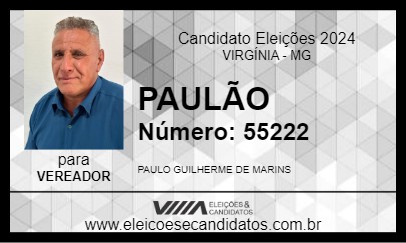 Candidato PAULÃO 2024 - VIRGÍNIA - Eleições