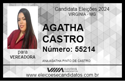 Candidato AGATHA CASTRO 2024 - VIRGÍNIA - Eleições