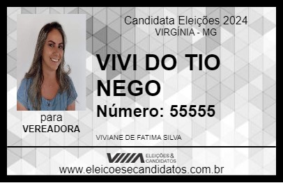 Candidato VIVI DO TIO NEGO 2024 - VIRGÍNIA - Eleições