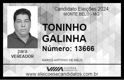 Candidato TONINHO GALINHA 2024 - MONTE BELO - Eleições