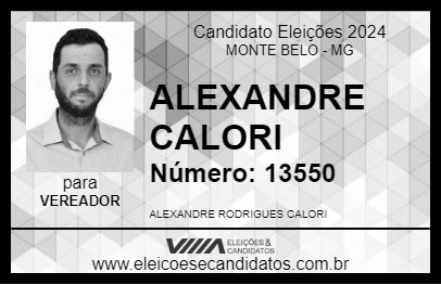 Candidato ALEXANDRE CALORI 2024 - MONTE BELO - Eleições