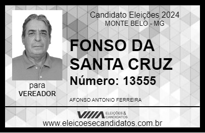 Candidato FONSO DA SANTA CRUZ 2024 - MONTE BELO - Eleições