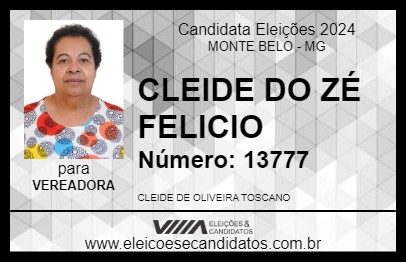 Candidato CLEIDE DO ZÉ FELICIO 2024 - MONTE BELO - Eleições