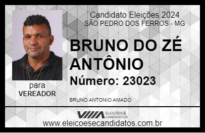 Candidato BRUNO DO ZÉ ANTÔNIO 2024 - SÃO PEDRO DOS FERROS - Eleições