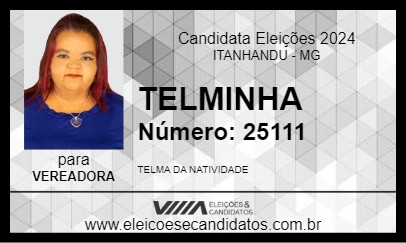 Candidato TELMINHA 2024 - ITANHANDU - Eleições