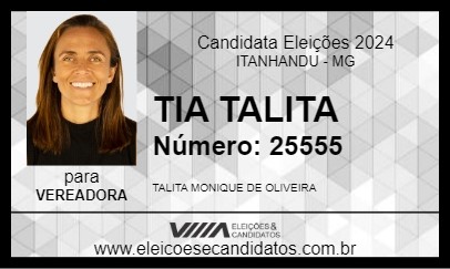 Candidato TIA TALITA 2024 - ITANHANDU - Eleições