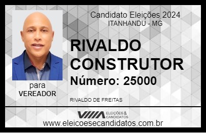 Candidato RIVALDO CONSTRUTOR 2024 - ITANHANDU - Eleições