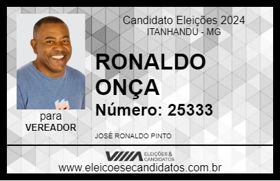 Candidato RONALDO ONÇA 2024 - ITANHANDU - Eleições