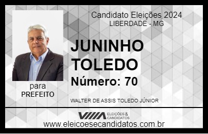 Candidato JUNINHO TOLEDO 2024 - LIBERDADE - Eleições