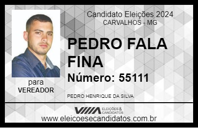 Candidato PEDRO FALA FINA 2024 - CARVALHOS - Eleições