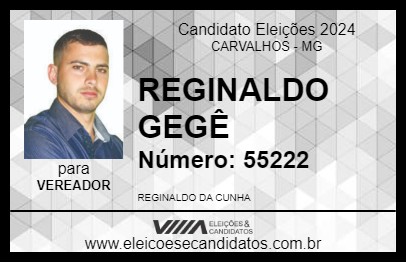 Candidato REGINALDO GEGÊ 2024 - CARVALHOS - Eleições