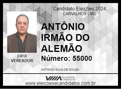 Candidato ANTÔNIO IRMÃO DO ALEMÃO  2024 - CARVALHOS - Eleições