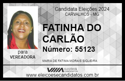 Candidato FATINHA DO CARLÃO 2024 - CARVALHOS - Eleições