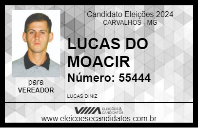 Candidato LUCAS DO MOACIR 2024 - CARVALHOS - Eleições