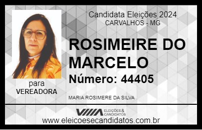 Candidato ROSIMEIRE DO MARCELO 2024 - CARVALHOS - Eleições