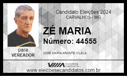 Candidato ZÉ MARIA 2024 - CARVALHOS - Eleições