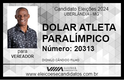 Candidato DOLAR ATLETA PARALÍMPICO 2024 - UBERLÂNDIA - Eleições