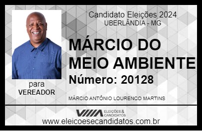 Candidato MÁRCIO DO MEIO AMBIENTE 2024 - UBERLÂNDIA - Eleições