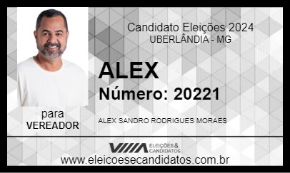 Candidato ALEX 2024 - UBERLÂNDIA - Eleições