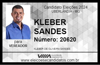 Candidato KLEBER SANDES 2024 - UBERLÂNDIA - Eleições