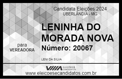 Candidato LENINHA DO MORADA NOVA 2024 - UBERLÂNDIA - Eleições