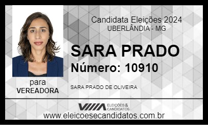 Candidato SARA PRADO 2024 - UBERLÂNDIA - Eleições