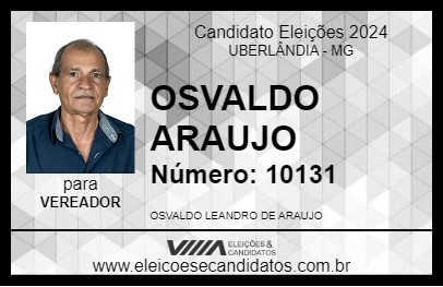 Candidato OSVALDO ARAUJO 2024 - UBERLÂNDIA - Eleições