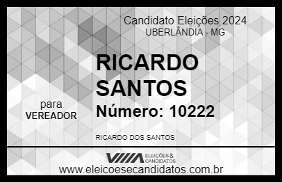 Candidato RICARDO SANTOS 2024 - UBERLÂNDIA - Eleições