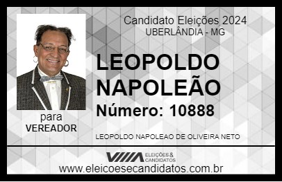 Candidato LEOPOLDO NAPOLEÃO 2024 - UBERLÂNDIA - Eleições