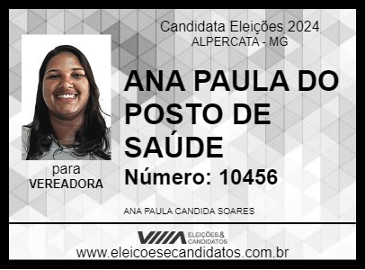 Candidato ANA PAULA DA SAÚDE 2024 - ALPERCATA - Eleições