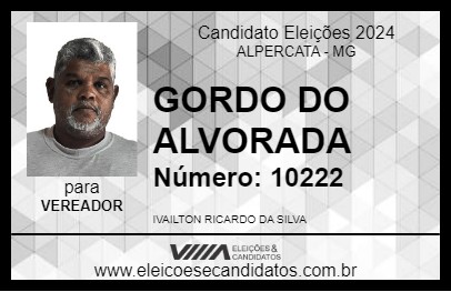 Candidato GORDO DO ALVORADA 2024 - ALPERCATA - Eleições