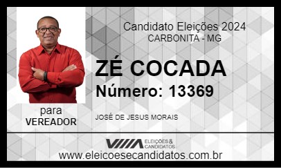 Candidato ZÉ COCADA 2024 - CARBONITA - Eleições