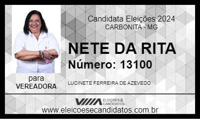 Candidato NETE DA RITA 2024 - CARBONITA - Eleições