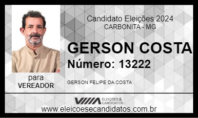 Candidato GERSON COSTA 2024 - CARBONITA - Eleições